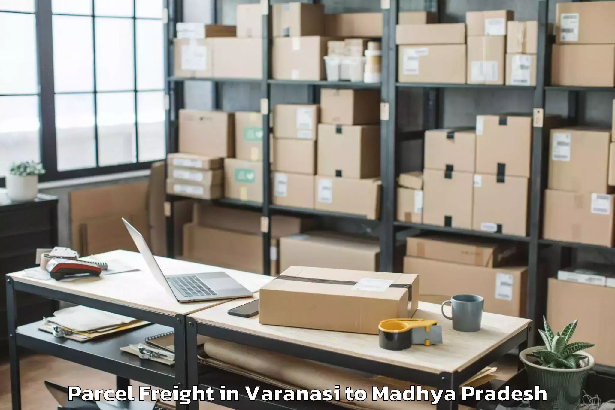 Affordable Varanasi to Indore Parcel Freight